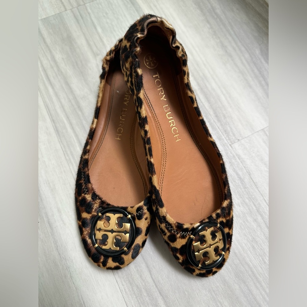 Tory Burch Leopard Pattern Loafers